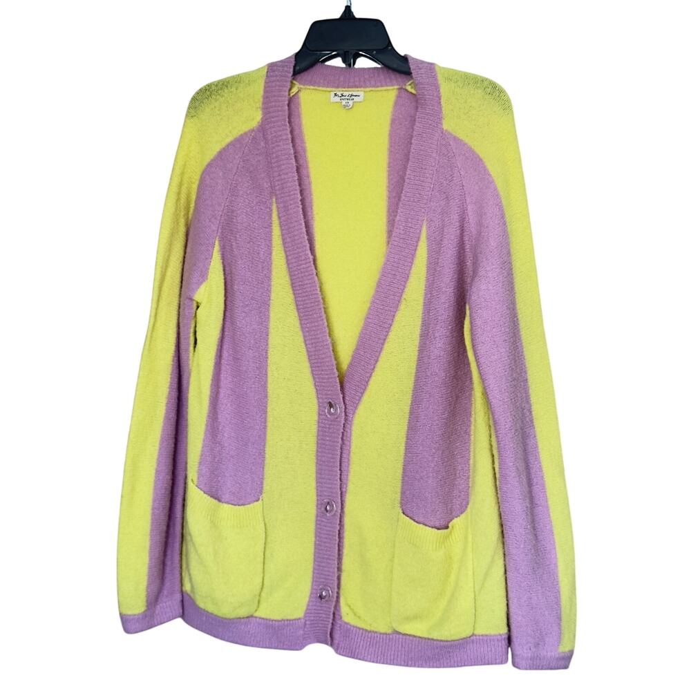 For Love & Lemons Knitwear Lauryn Oversized Cardigan in Candy Stripe Size XS